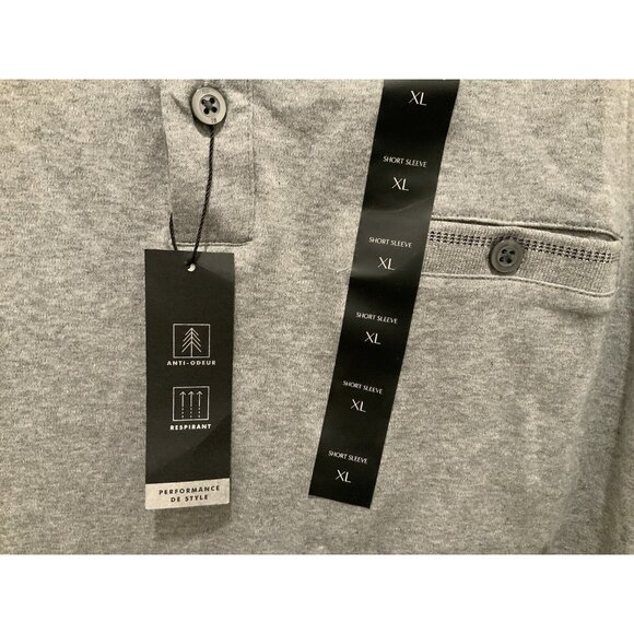 Banana Republic Polo XL Mens Luxe Touch Performance Gray S/S Size NWT - Picture 4 of 9